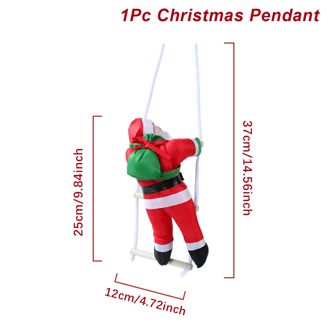 Rynx Santa Claus Climbing Ladder Pendant Merry Christmas Decoration for Home 2024 Navidad Christmas Tree Ornament 2025 New Year Gift