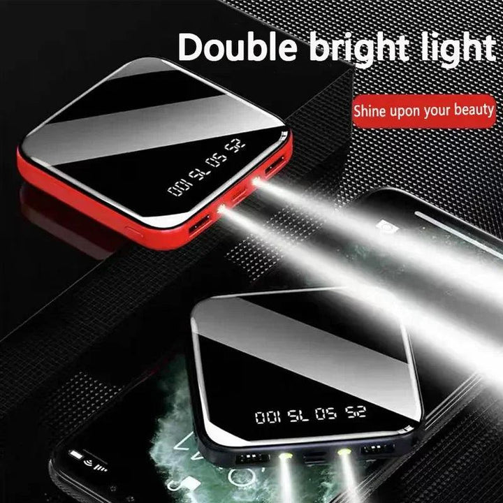 Lisslune | Ultra-Portable 50000mAh Power Bank with LED Mirror Display and Dual USB Ports - Perfect for Charging on the Go