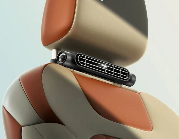 Lisslune | Zara Car Headrest Fan – USB Compact Ventilation System for Back Seat with 3 Speeds