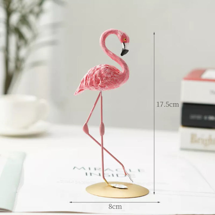 Lisslune | Nordic Flamingo Figurine Figure Statue Sculpture Living Room Office Wedding Party Ornaments Home Decor Decoration Accessories