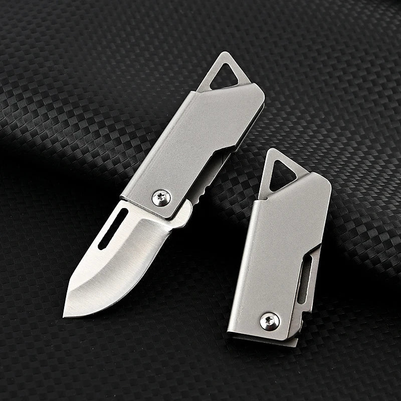 Lisslune | Mini Portable Stainless Steel Folding Knife – Outdoor EDC Camping, Self-Defense, and Emergency Survival Key knife