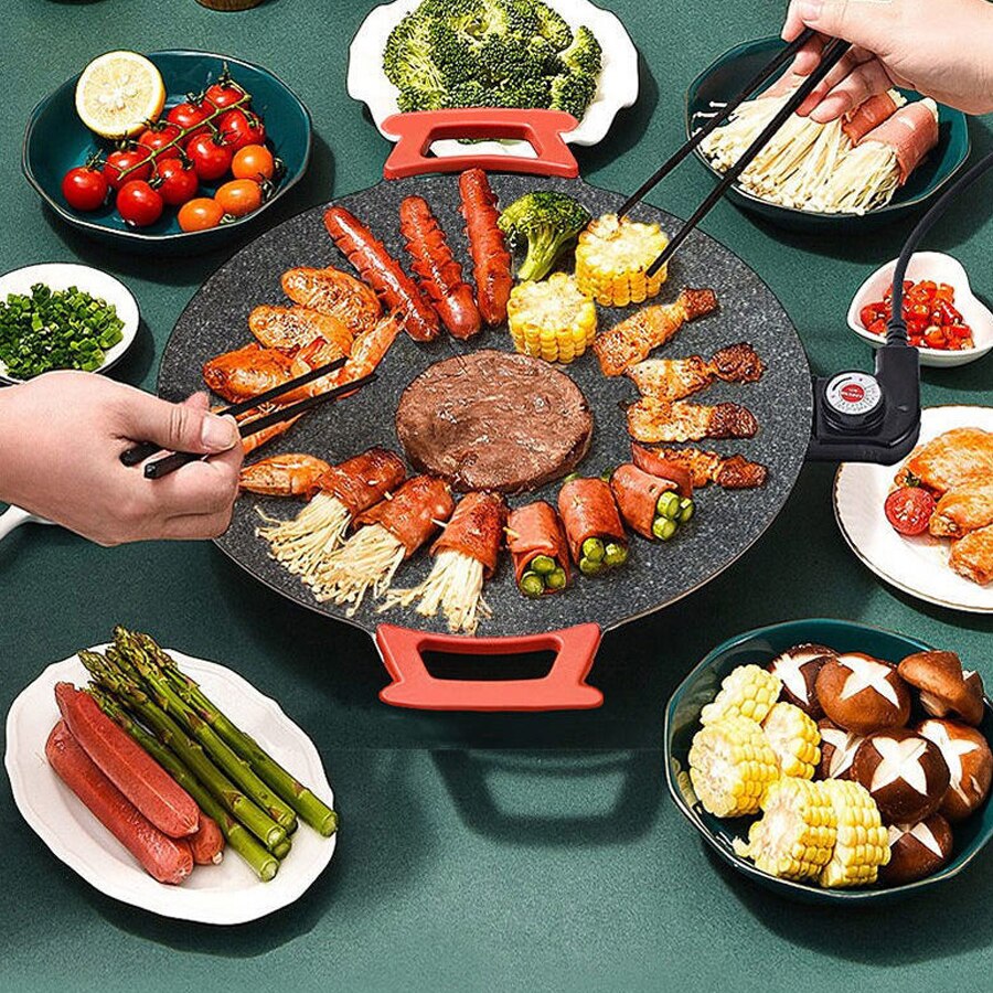 Lisslune | Smokeless Non-stick Plate Electric Grill
