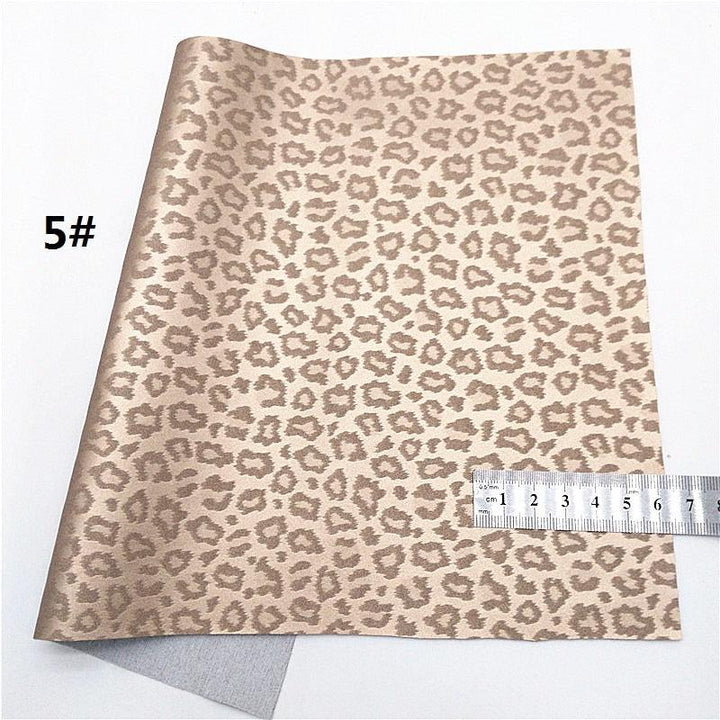 Lisslune | Leopard Print Glitter Lace Synthetic Leather Craft Sheets - Ultimate DIY Creations Kit