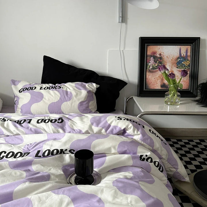 Rynx | Bedding duvet cover stripes boys girls twin queen size duvet cover pillowcase bedding adult fashion home textiles Nordic sling