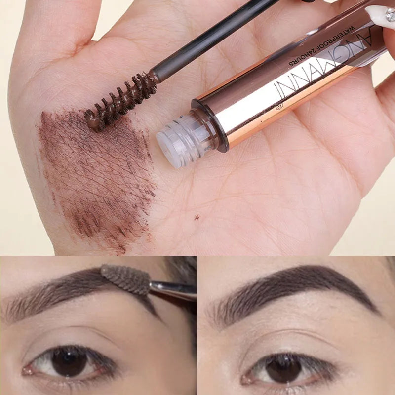 Rynx | Eyebrow Color Cream Semi Permanent Waterproof Natural Smudge Proof Eyebrows Coffee Black Brown Color Long Lasting Eyebrow Gel Makeup