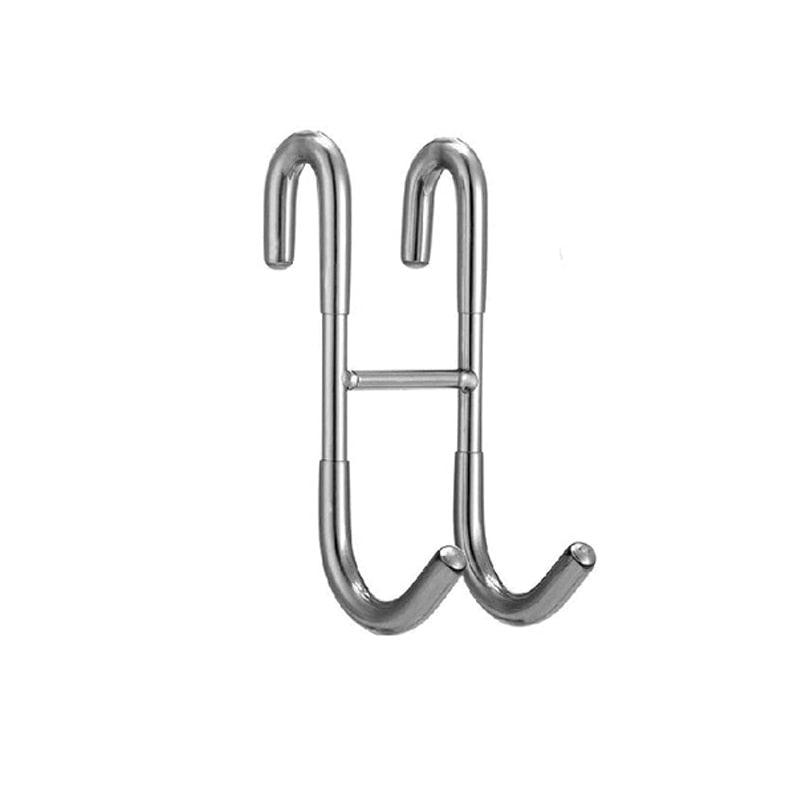 Lisslune | Stylish shower glass door hooks made of stainless steel with soft silicone grips - Pack of 2