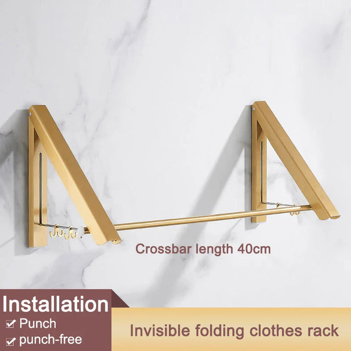 Lisslune | Space Saver Foldable Wall Clothes Aluminum Rack