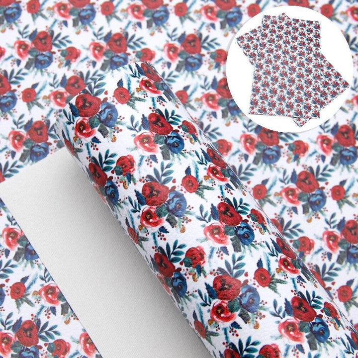 Lisslune | Floral Lychee Blossom Synthetic Leather Crafts Sheet - 20x33cm