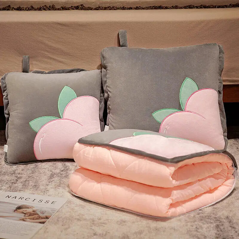 Lisslune | Playful Cartoon Toast Foldable Travel Pillow Blanket