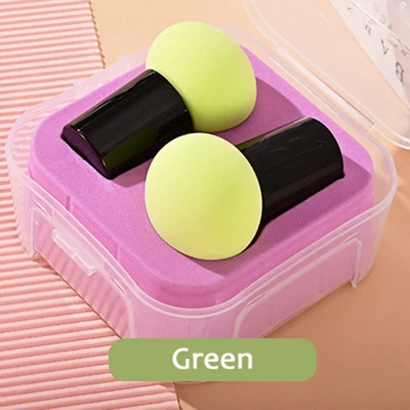 Rynx | Mushroom Head Makeup Puff Air Cushion Beauty Handle Cosmetic Egg Dry and Wet Dual-Use Super Soft Makeup Sponge with Box Set