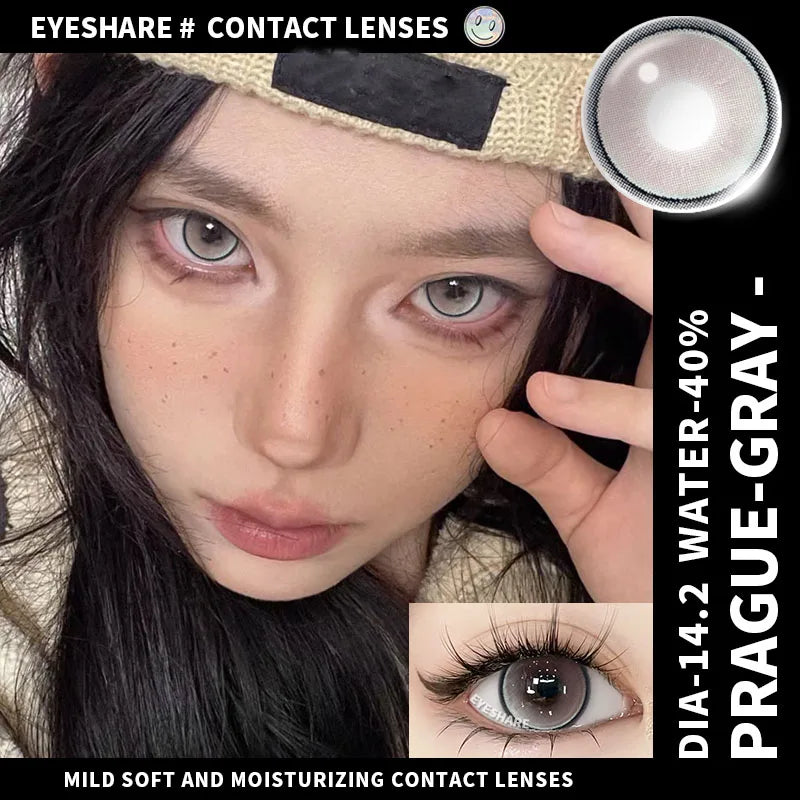 Rynx | 1 Pair/2 Pieces Colored Contact Lenses for Eyes Cosplay Blue Lenses Fashionable Purple Lenses Annual Cosmetic Green Eye Contact Lenses