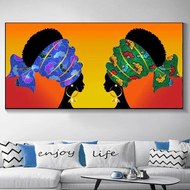 Lisslune | Plus Sizes Abstract African Woman Canvas Painting