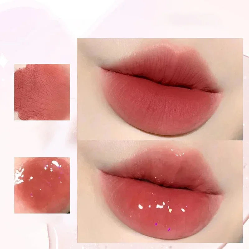 Rynx | Mirror Lip Gloss Transparent Glass Lip Plumping Shiny Long-lasting Waterproof Lipstick Water Mirror Lip Lacquer Korean Cosmetics