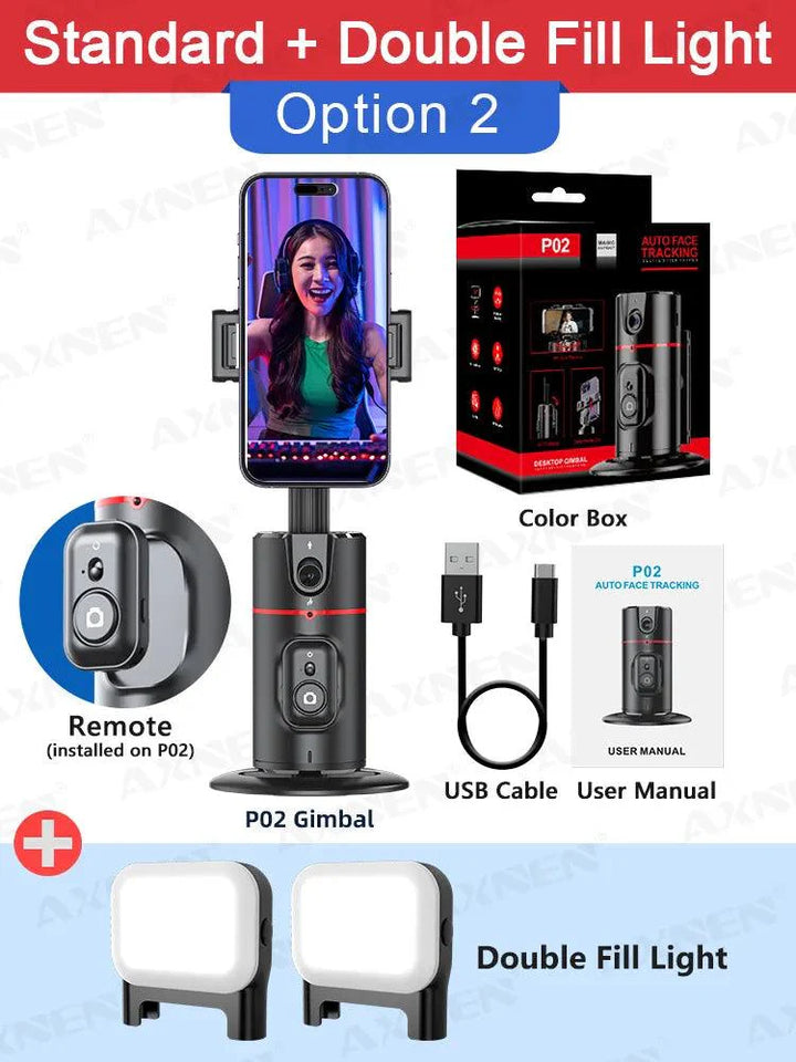 Lisslune | Smartphone Gimbal Stabilizer with advanced face recognition and remote control for 360° video recording