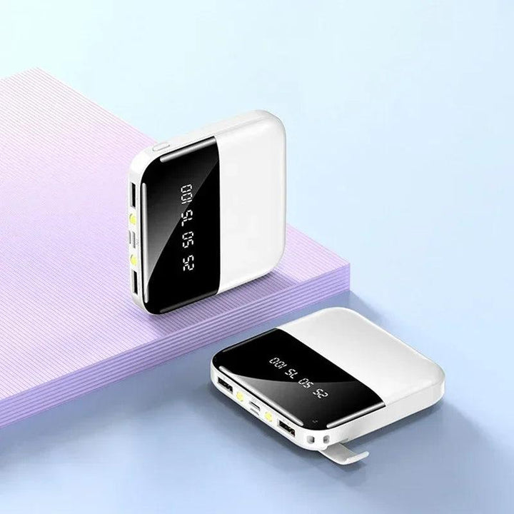 Lisslune | Ultra-Portable 50000mAh Power Bank with LED Mirror Display and Dual USB Ports - Perfect for Charging on the Go