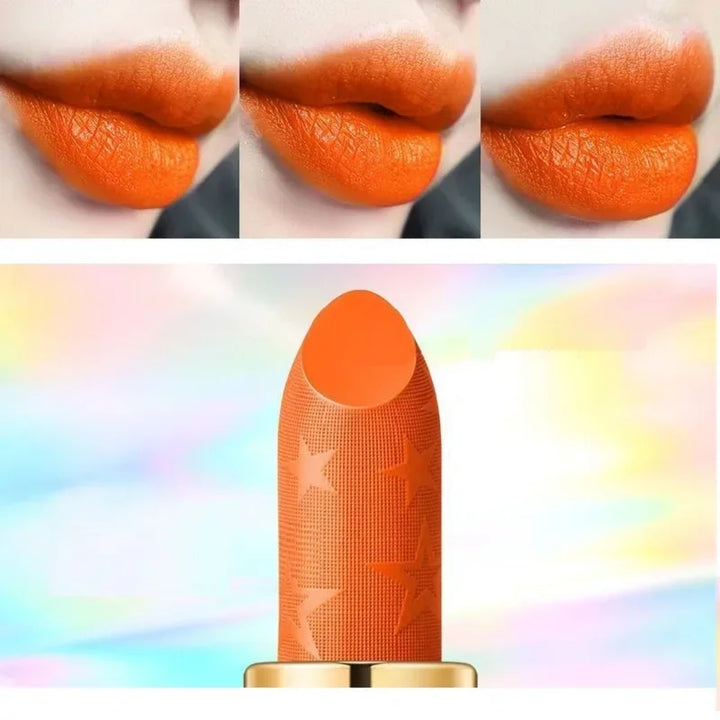 Rynx | Orange Lipstick Velvet Matte Lipsticks Waterproof Long-lasting Lipstick Velvet Lip Color Women's Cosmetics Sexy Lip Paint Makeup