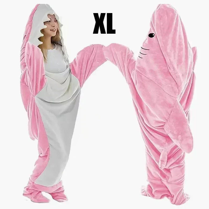 Lisslune | Snuggly Shark Cozy Hooded Onesie Blanket