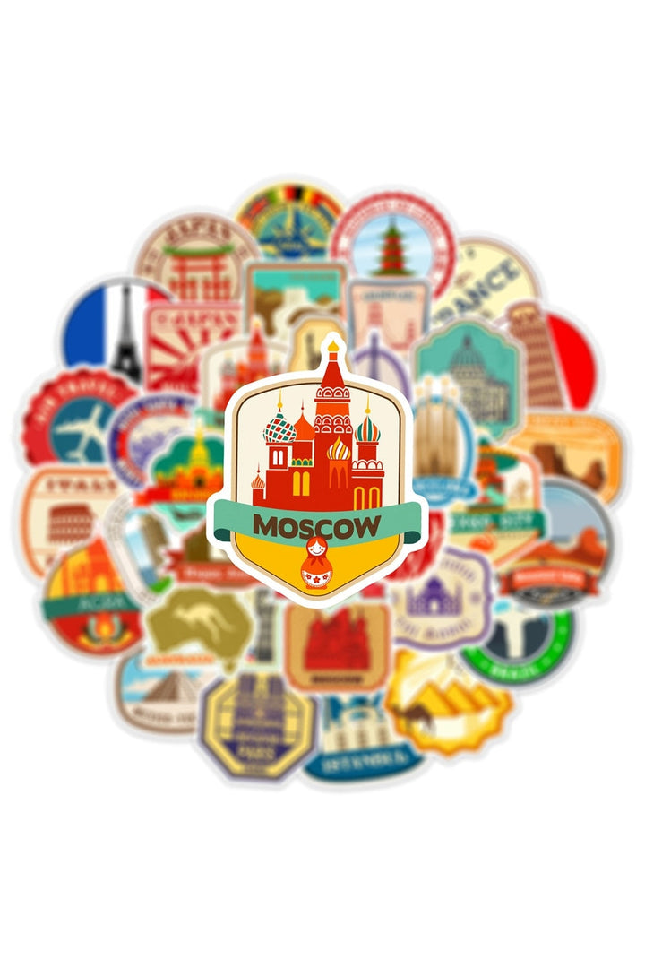 Lisslune | Travel stickers 10/30/50PCS