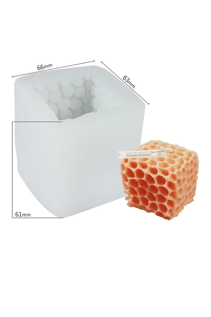 Lisslune | Honeycomb cube candle mold
