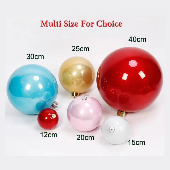 Rynx | 1pcs 120mm-250mm Pearl shiny Christmas tree ball decoration hanging for home bar party birthday wedding Xmas decoration