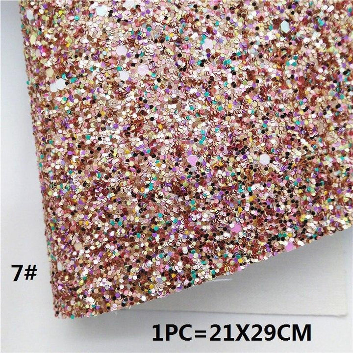Lisslune | Sparkling Rose Gold Glitter Leather Craft Sheet - Transform Your DIY Projects with Elegance