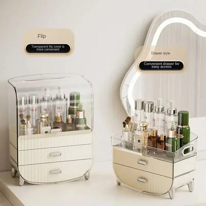 Lisslune | Rechargeable Cosmetic Organizer – Transparent Dustproof Makeup