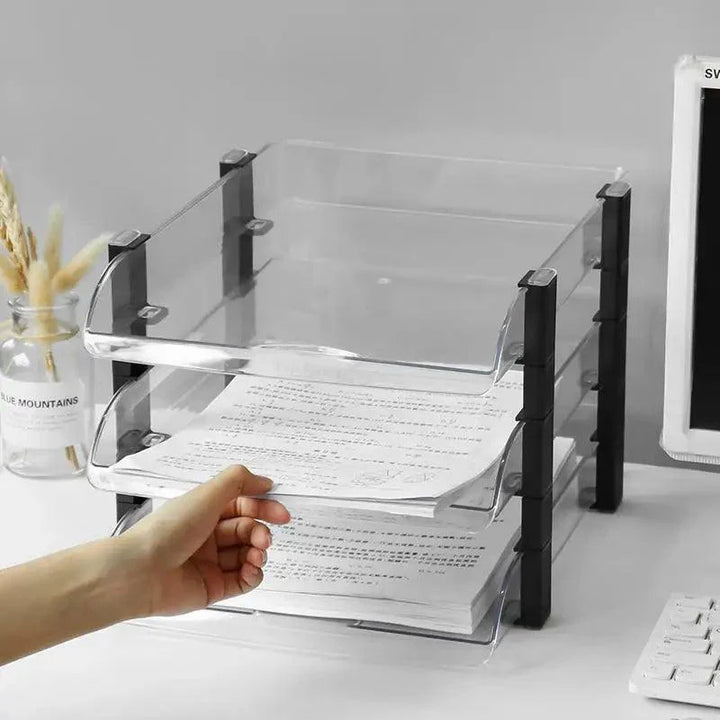 Lisslune | Multilayer A4 File Organizer and Bookshelf - Essential Office Storage Solution