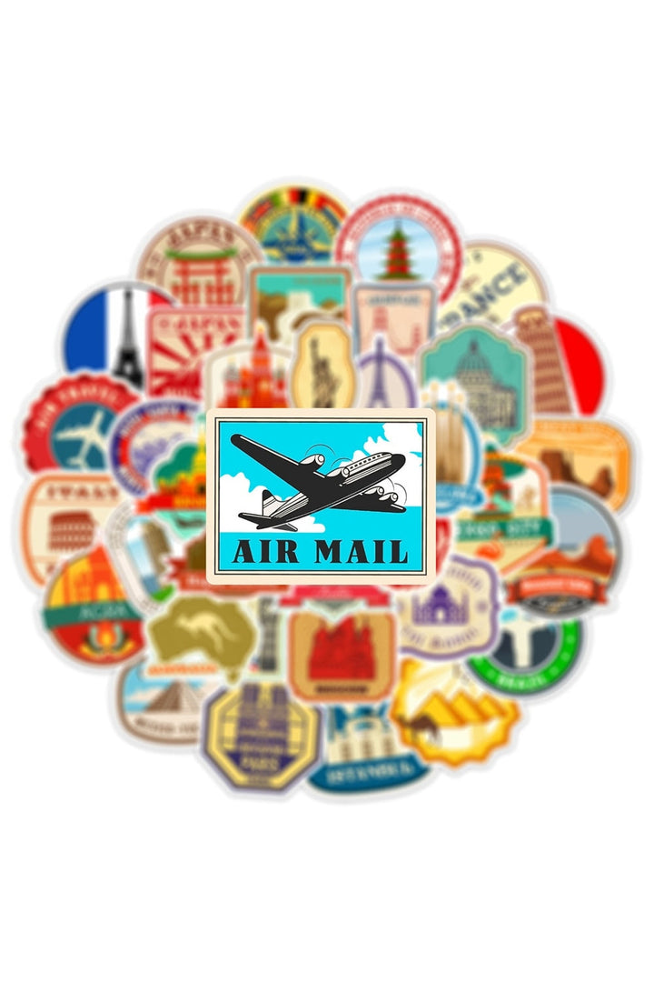 Lisslune | Travel stickers 10/30/50PCS