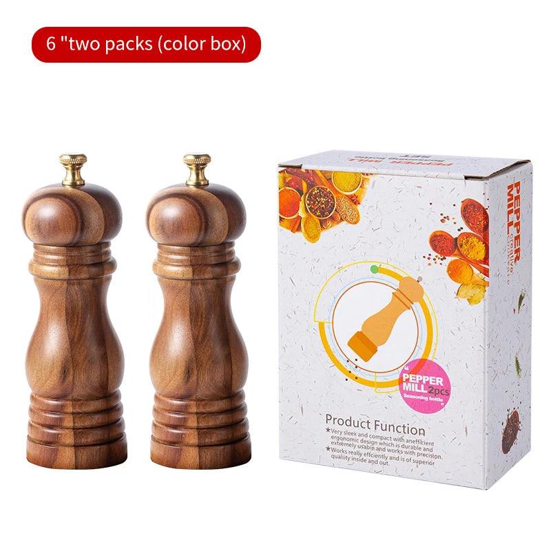 Lisslune | Elegant Acacia Wood Spice Mills - Enhance the Aesthetics of Your Kitchen