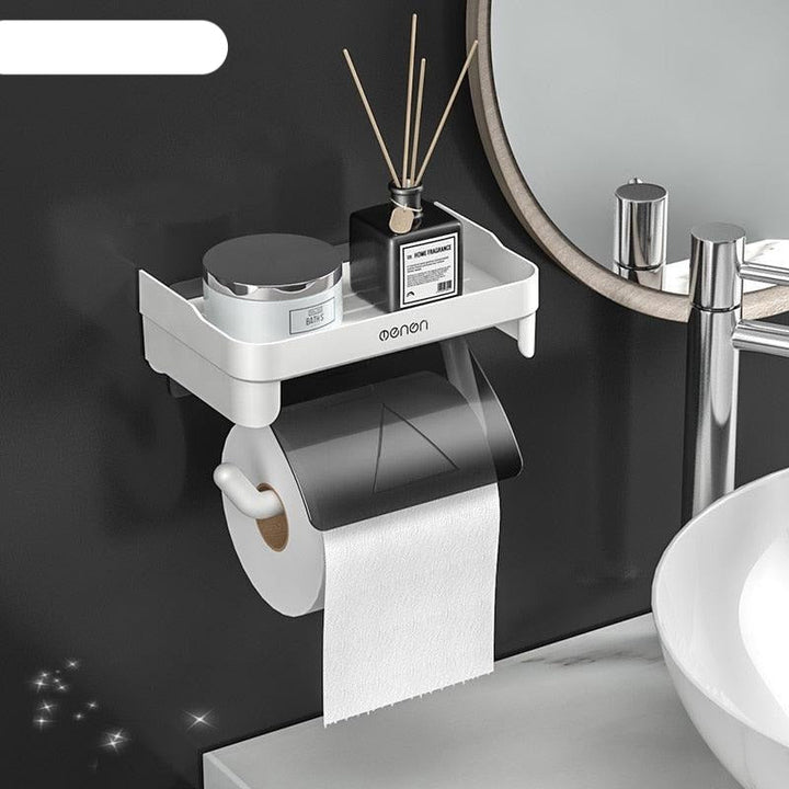 Lisslune | Modern Adhesive Toilet Paper Holder - Stylish Space-Saving Solution