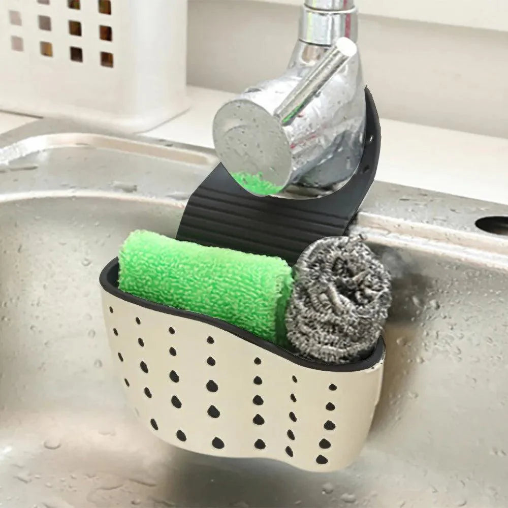 Lisslune | Suction Cup Sink Organizer with Trash Rack - Innovative Kitchen Storage Solution