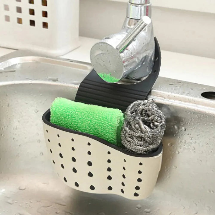 Lisslune | Suction Cup Sink Organizer with Trash Rack - Innovative Kitchen Storage Solution