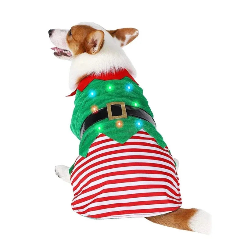 Lisslune | Dog Christmas LED Striped Vest