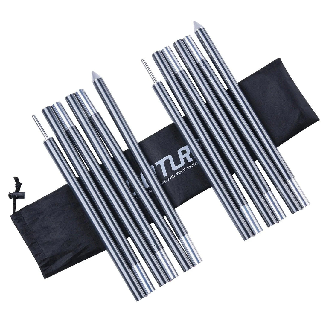 Lisslune | Adjustable Aluminum Tent Poles Set with Shock Cord System - Perfect Camping Gear
