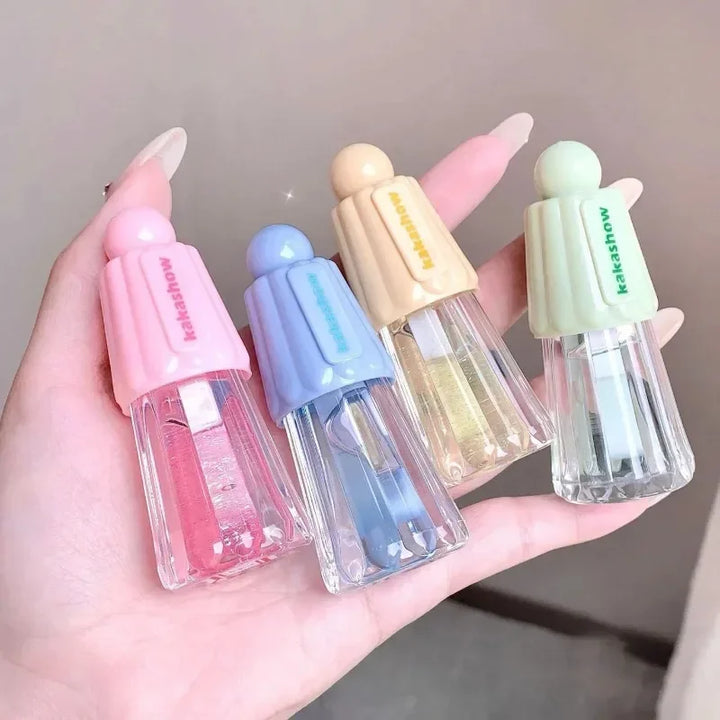 Rynx | Crystal Jelly Moisturizing Lip Oil Plumping Lipstick Makeup Jelly Plump Lips Glow Oil Tinted Lip Plumper Korean Makeup