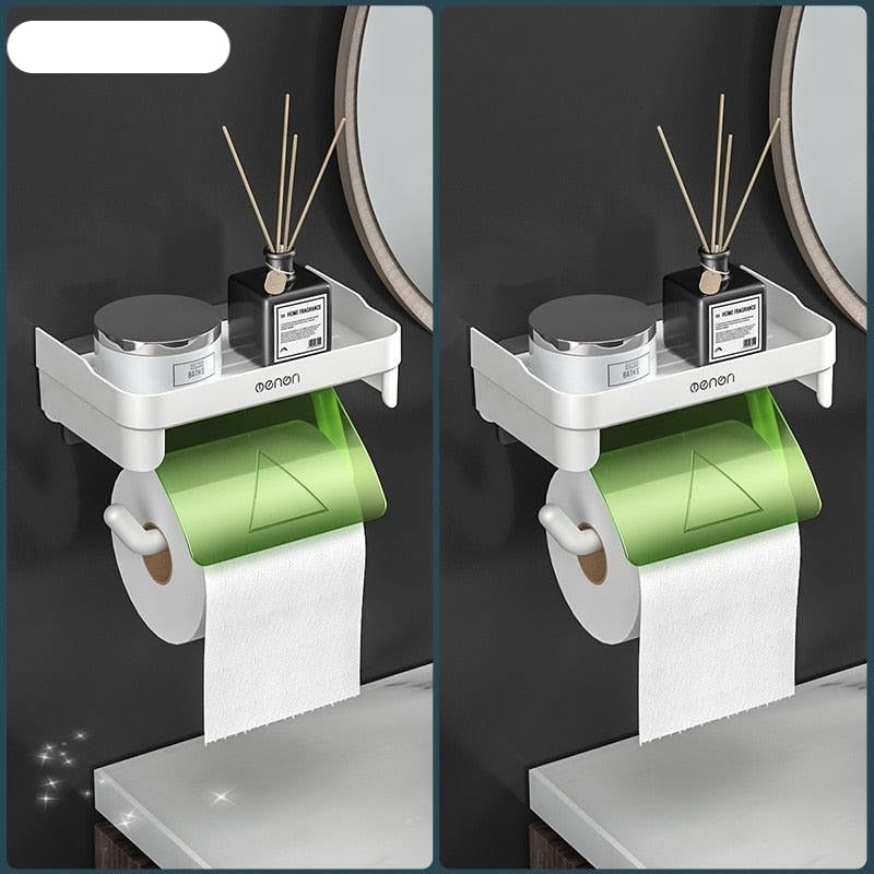 Lisslune | Modern Adhesive Toilet Paper Holder - Stylish Space-Saving Solution