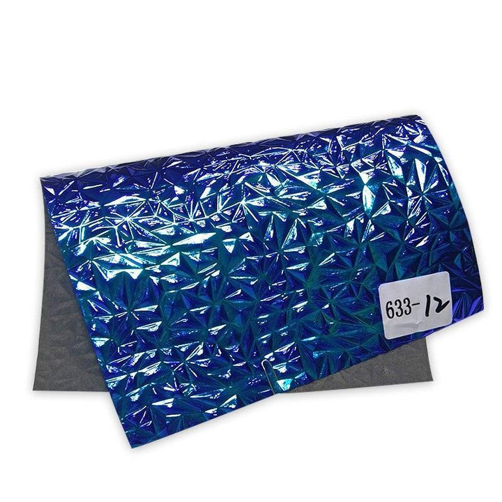 Lisslune | Shining crumpled holographic PU synthetic leather for creative creations