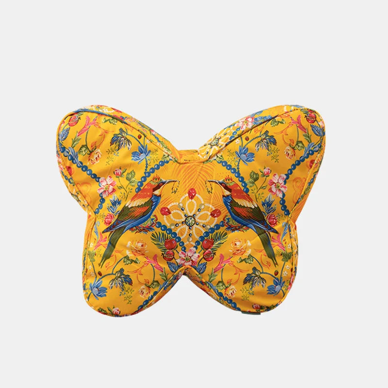 Rynx | Colorful Butterfly Cushion Chinese Style Flower Crown Back Support Cushion Sofa Chair Padding Aesthetic Living Room Decoration