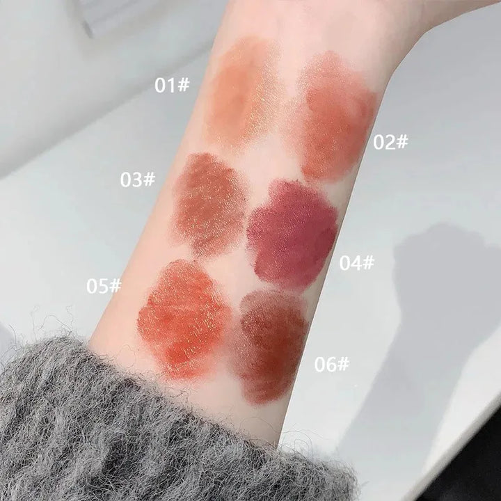 Rynx | Solid Pen Gloss Makeup Moisturizing Mirror Red-Brown Lipstick Long-Lasting Clear Moisturizing Lip Tint Natural Nude Lipstick