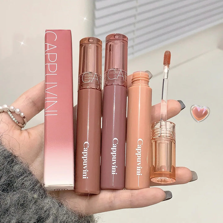 Rynx | New 6 Colors Mirror Coloring Lip Gloss Moisturizing Liquid Lipstick Waterproof Long-lasting Red Lip Color Korean Makeup Cosmetics