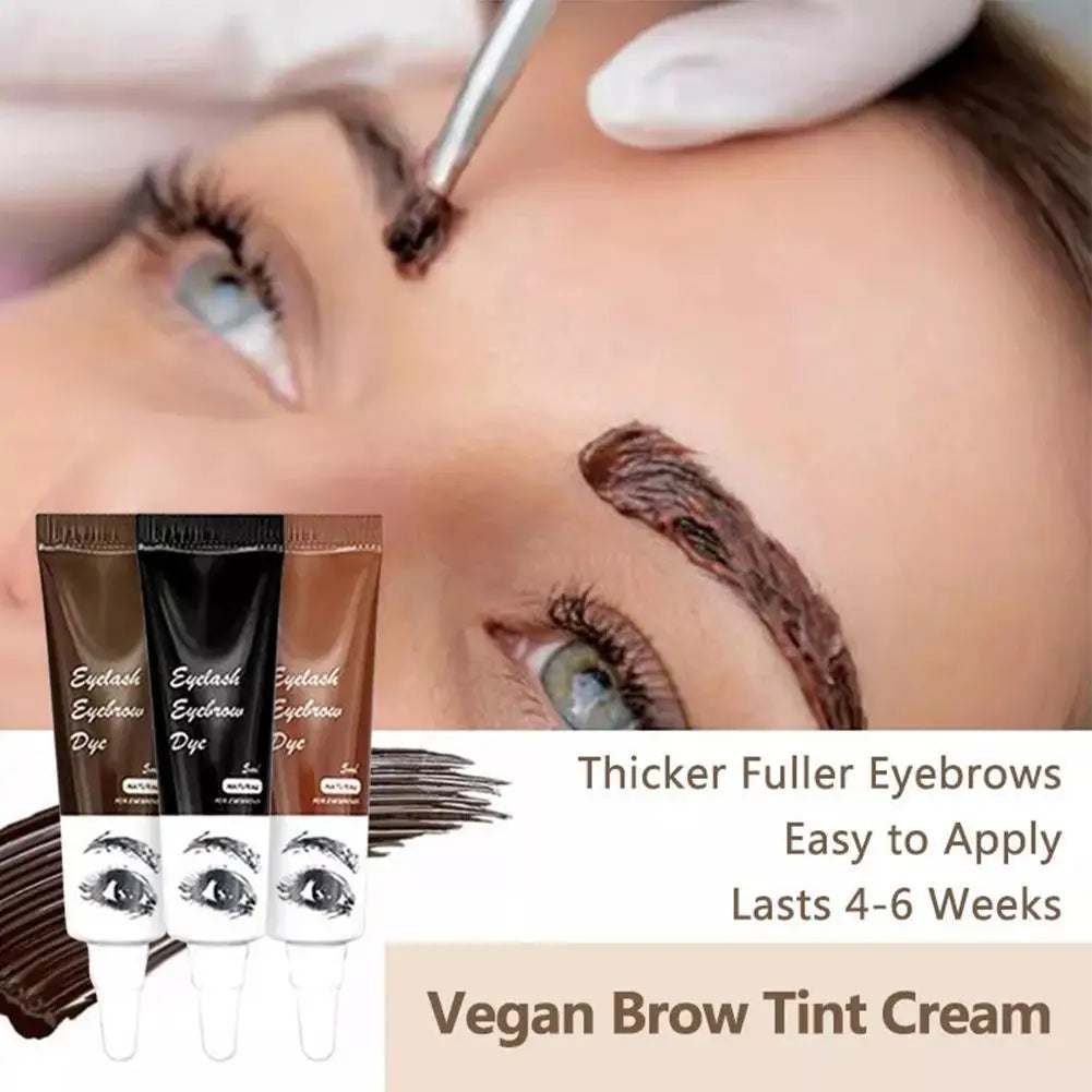 Rynx | Professional Henna Eyelash Eyebrow Color Tint 15-Minute Quick Tint Easy Dye Gel Eyelash Brown Black Shade Set