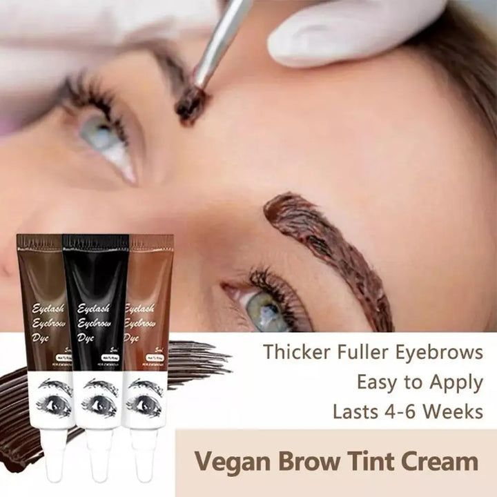 Rynx | Professional Henna Eyelash Eyebrow Color Tint 15-Minute Quick Tint Easy Dye Gel Eyelash Brown Black Shade Set