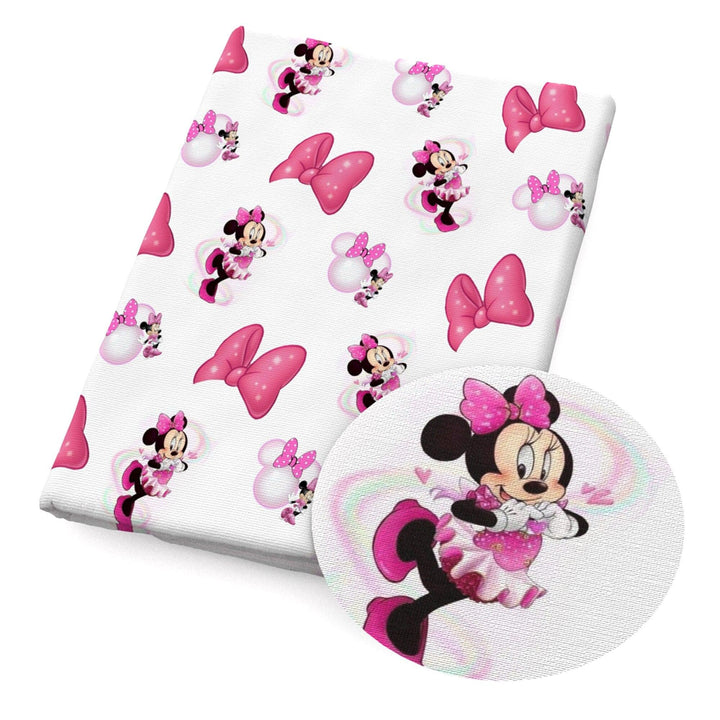 Lisslune | Elegant Minnie Mouse Faux Leather Craft Sheet - Transform Your Projects