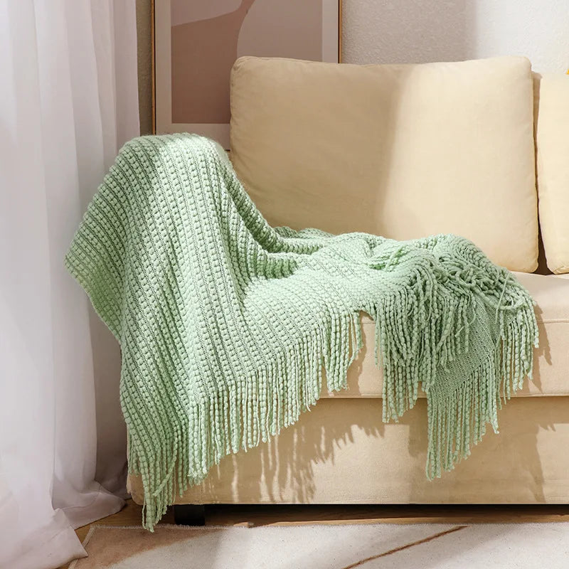 Rynx | Textile City Nordic Throw Blanket Knitted Sofa Cover Office Nap Air Conditioning Blanket Bohemian Hotel Decor Bedspread Towel