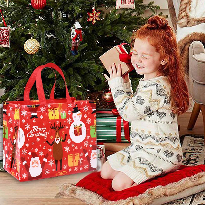 Rynx Christmas gift bag Santa Claus snowman candy gift wrapping bag 2024 Merry Christmas party home decoration Navidad Noel 2025 New Year