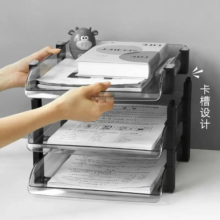 Lisslune | Multilayer A4 File Organizer and Bookshelf - Essential Office Storage Solution
