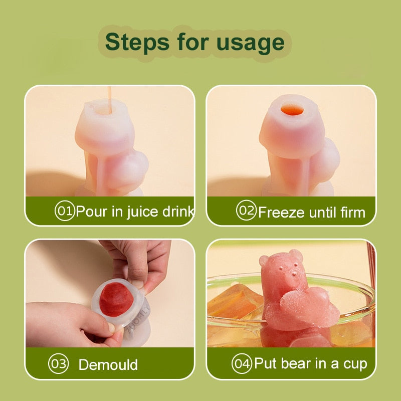 Lisslune | Heart Bear Hangable Ice Cube Mold