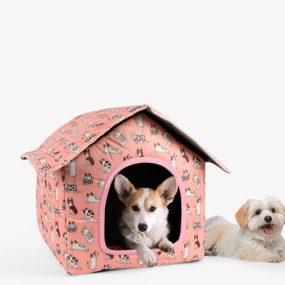 Lisslune | Weather-resistant Animal House "CozyNest" for Cats and Small Dogs