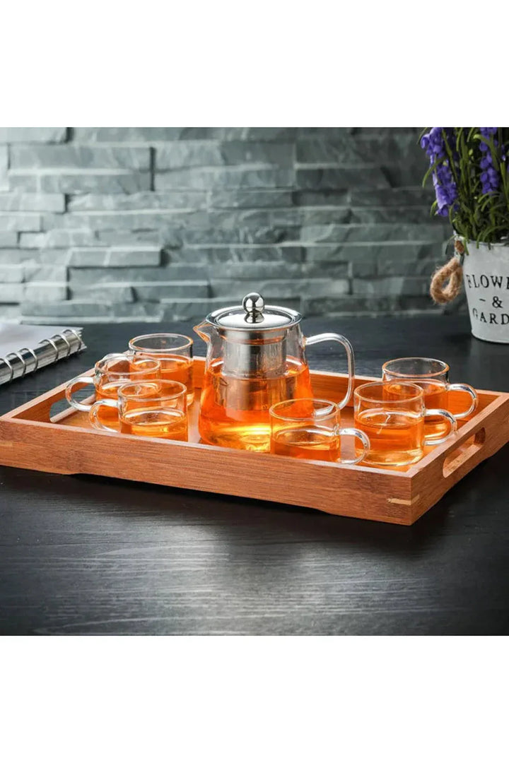 Lisslune | Stainless Steel Infuser Glass Teapot