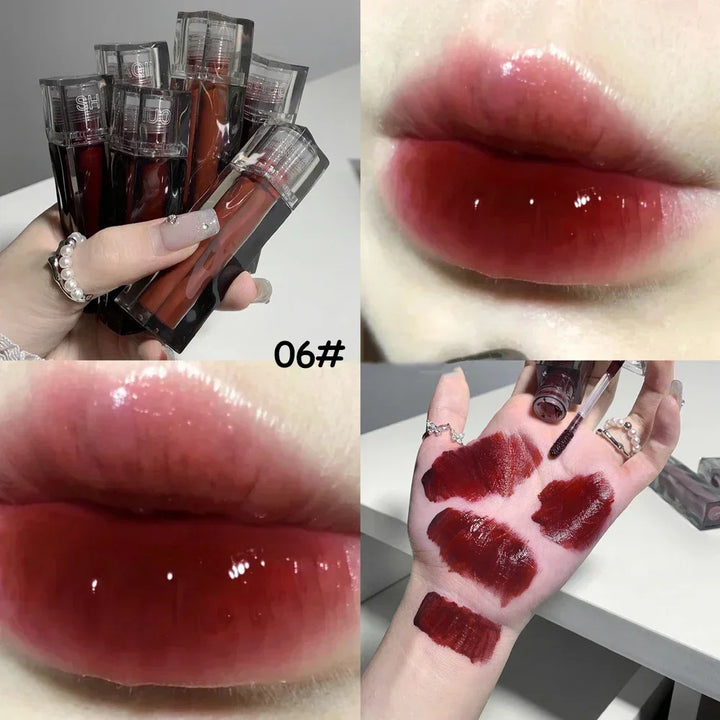 Rynx | Liquid Lipstick 6 Colors Mirror Dye Lip Gloss Moisturizing Waterproof Long-lasting Lip Color Korean Natural Makeup Cosmetics